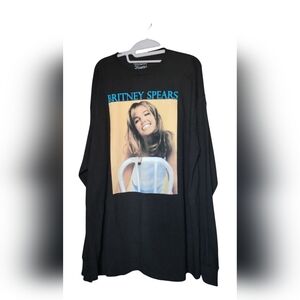 Britney Spears Graphic T-Shirt Black Size 1X
